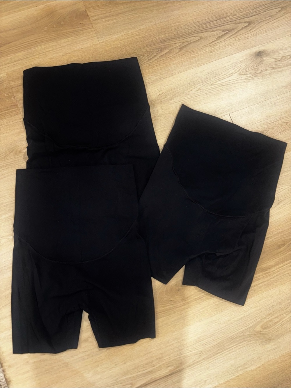 Vitality High-Waist Black Bike Shorts — Maternity Bundle